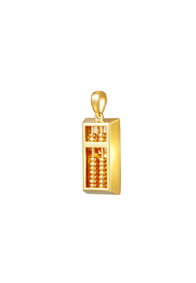 TOMEI Gold Bar Abacus Pendant, Yellow Gold 916