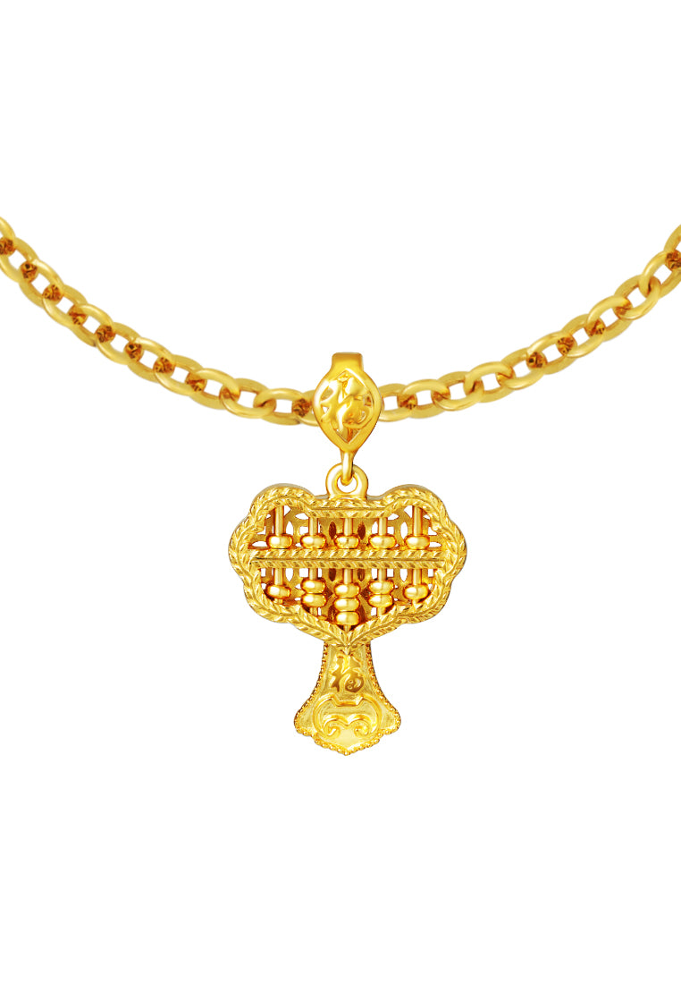 TOMEI Ruyi Abacus Pendant, Yellow Gold 916