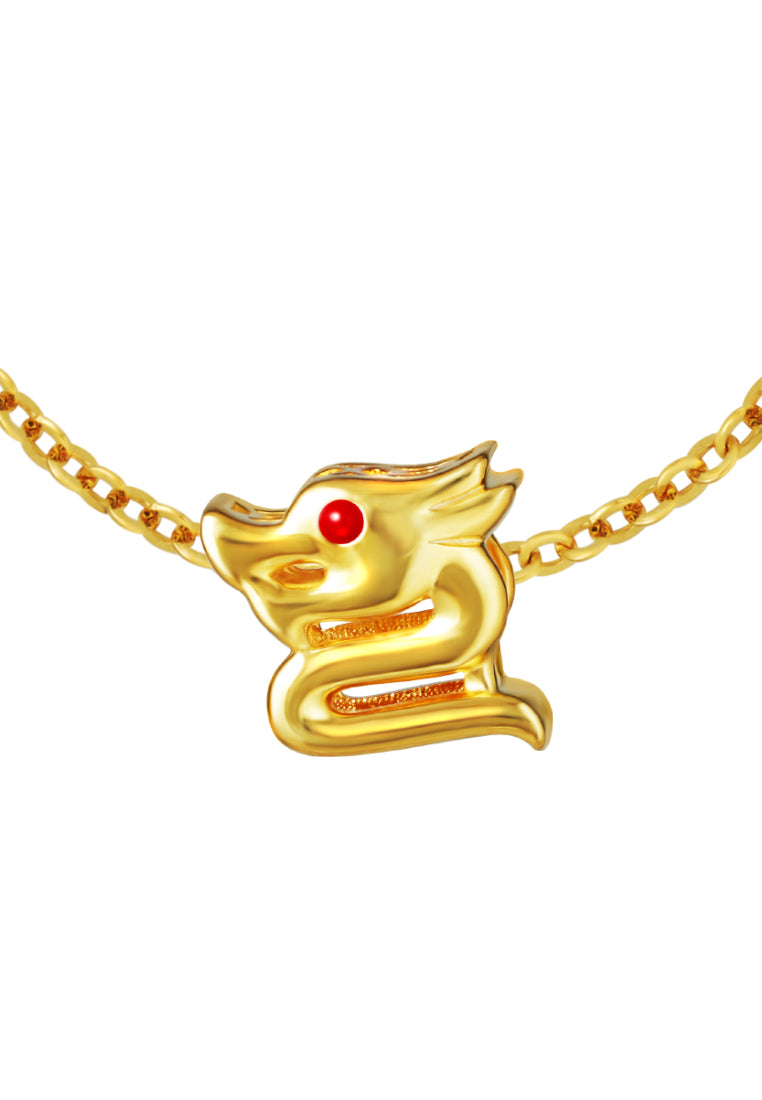 TOMEI Chomel Dragon Charm, Yellow Gold 916