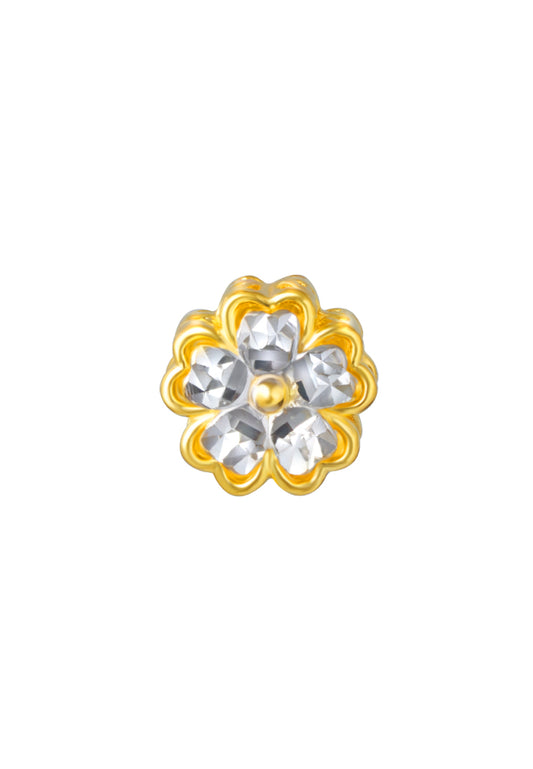 TOMEI Chomel Five-Leaves Clover Charm, Yellow Gold 916