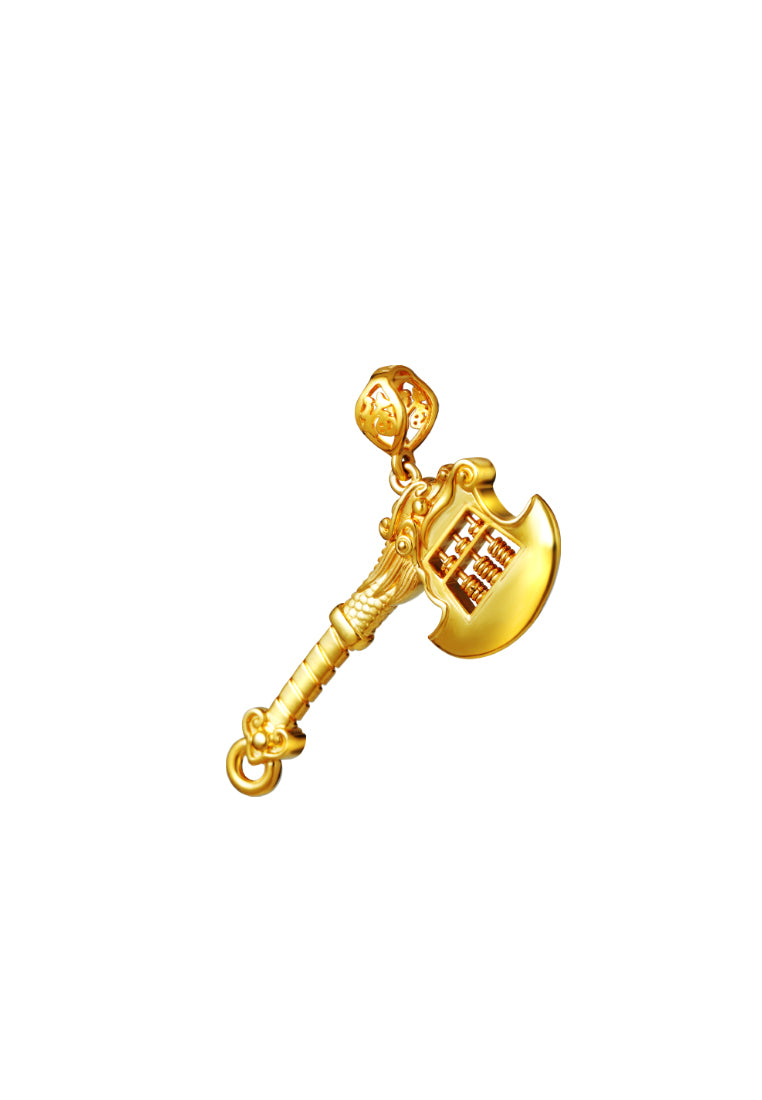 TOMEI Auspicious Axe Abacus Pendant, Yellow Gold 916