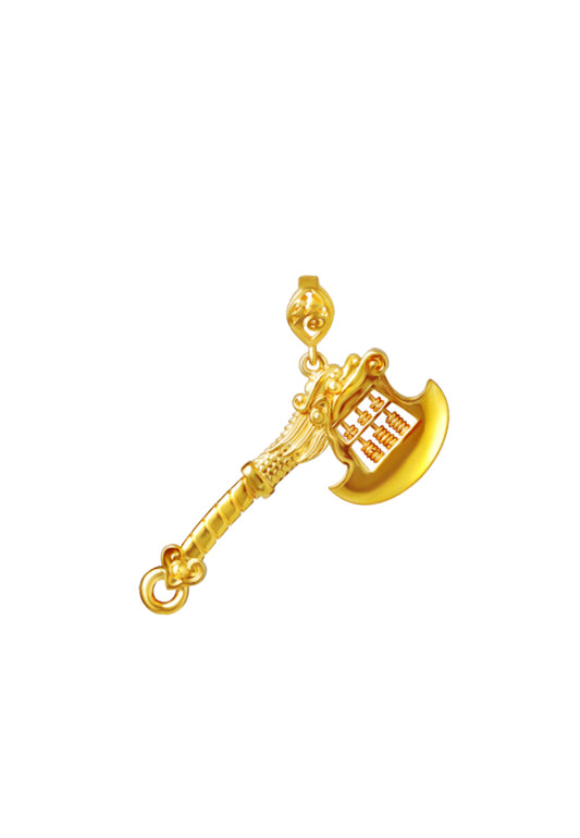 TOMEI Auspicious Axe Abacus Pendant, Yellow Gold 916