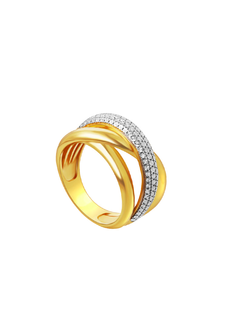 TOMEI Diamond Cut Collection Ring, Yellow Gold 916