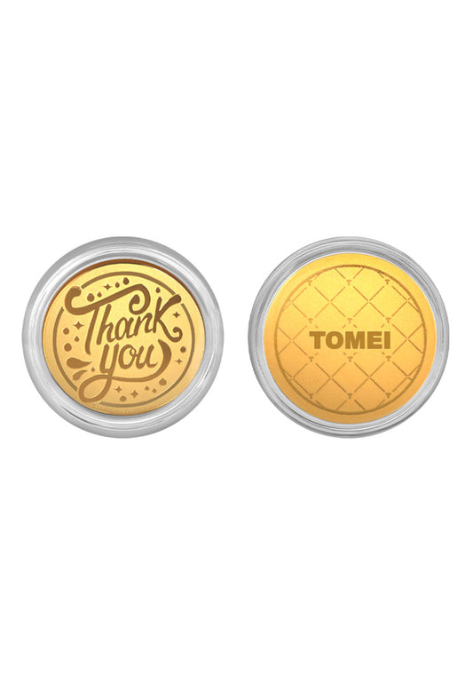 TOMEI Thank You Gold Wafer 0.1G, Yellow Gold 9999
