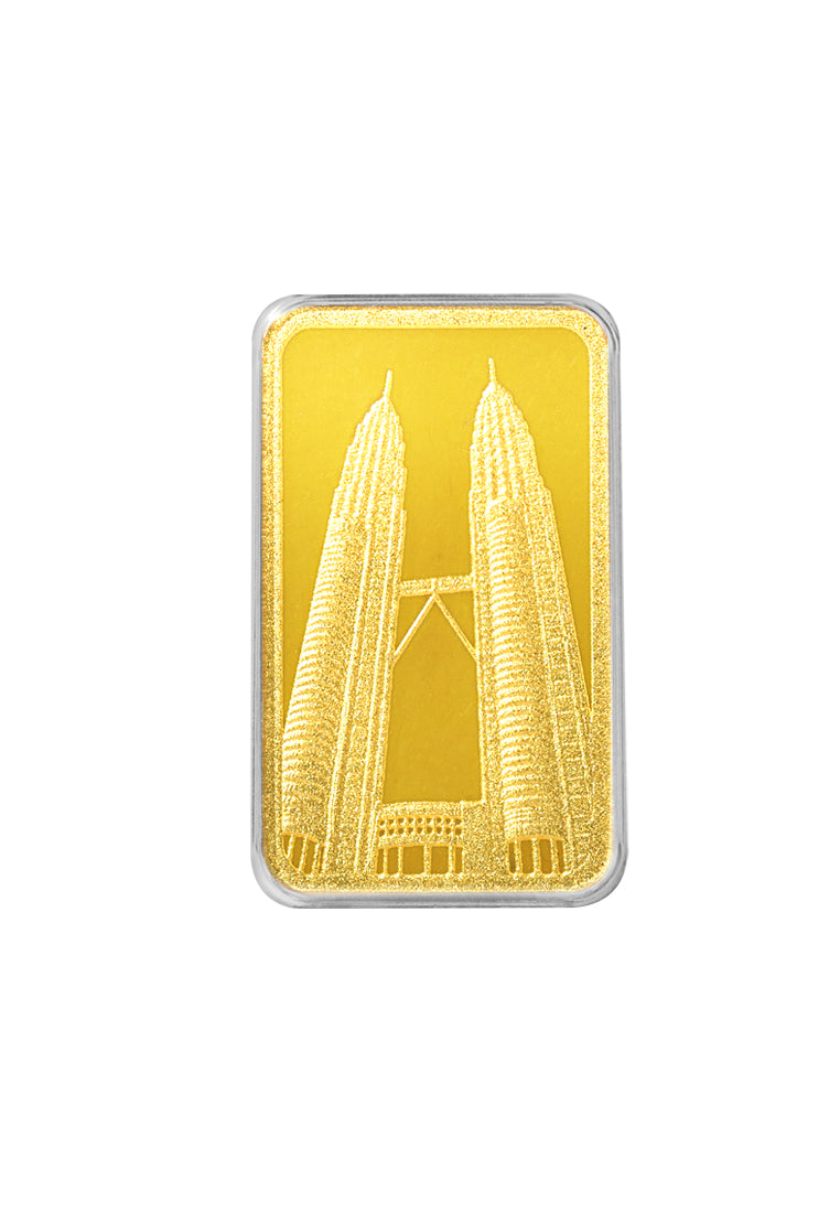 [TOMEI Exclusive] KLCC Twin Towers Gold Bar 10G | Fine Gold 9999