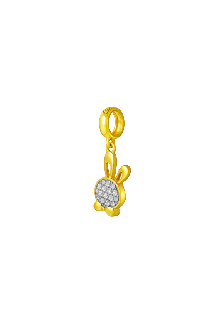 TOMEI Chomel Collection Rabbit Charm, Yellow Gold 916