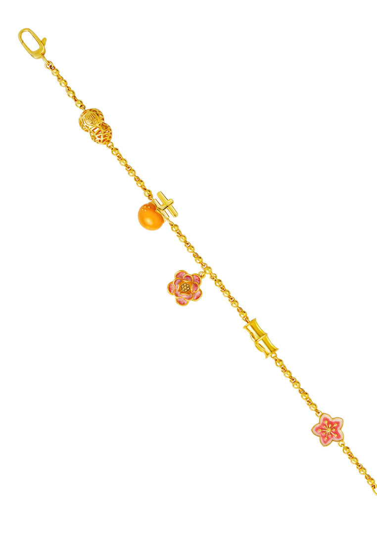 TOMEI Auspicious Gourd Bracelet, Yellow Gold 916