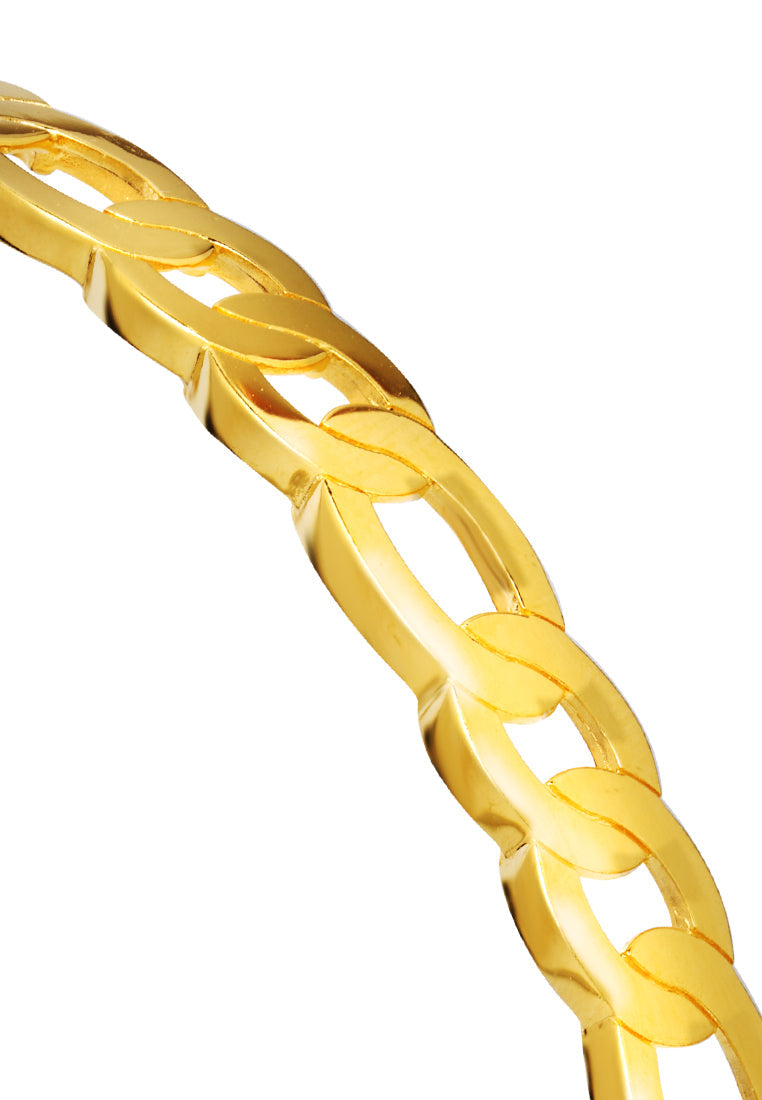 TOMEI Oval-Link Bangle, Yellow Gold 916