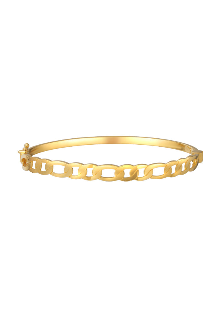 TOMEI Oval-Link Bangle, Yellow Gold 916