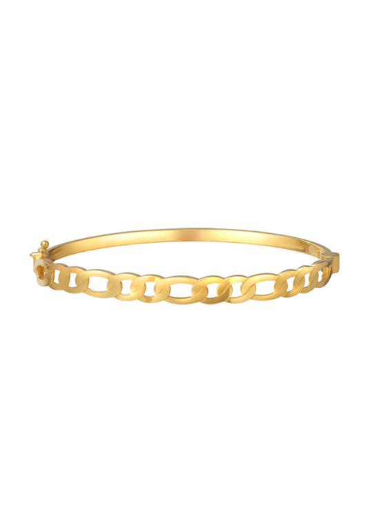 TOMEI Oval-Link Bangle, Yellow Gold 916