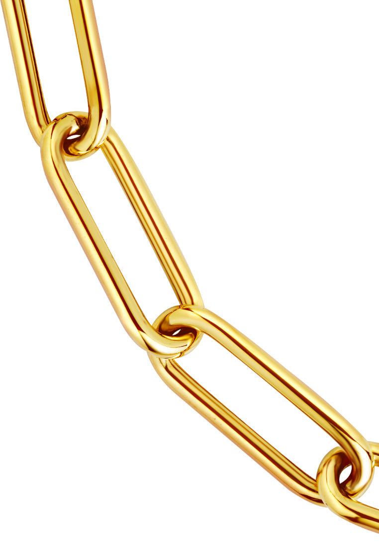 TOMEI Lusso Italia Bold Link Statement Bracelet, Yellow Gold 916