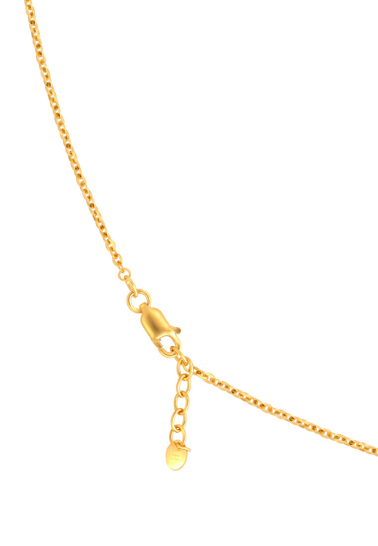 TOMEI Dual-Tone Long Necklace, Yellow Gold 916