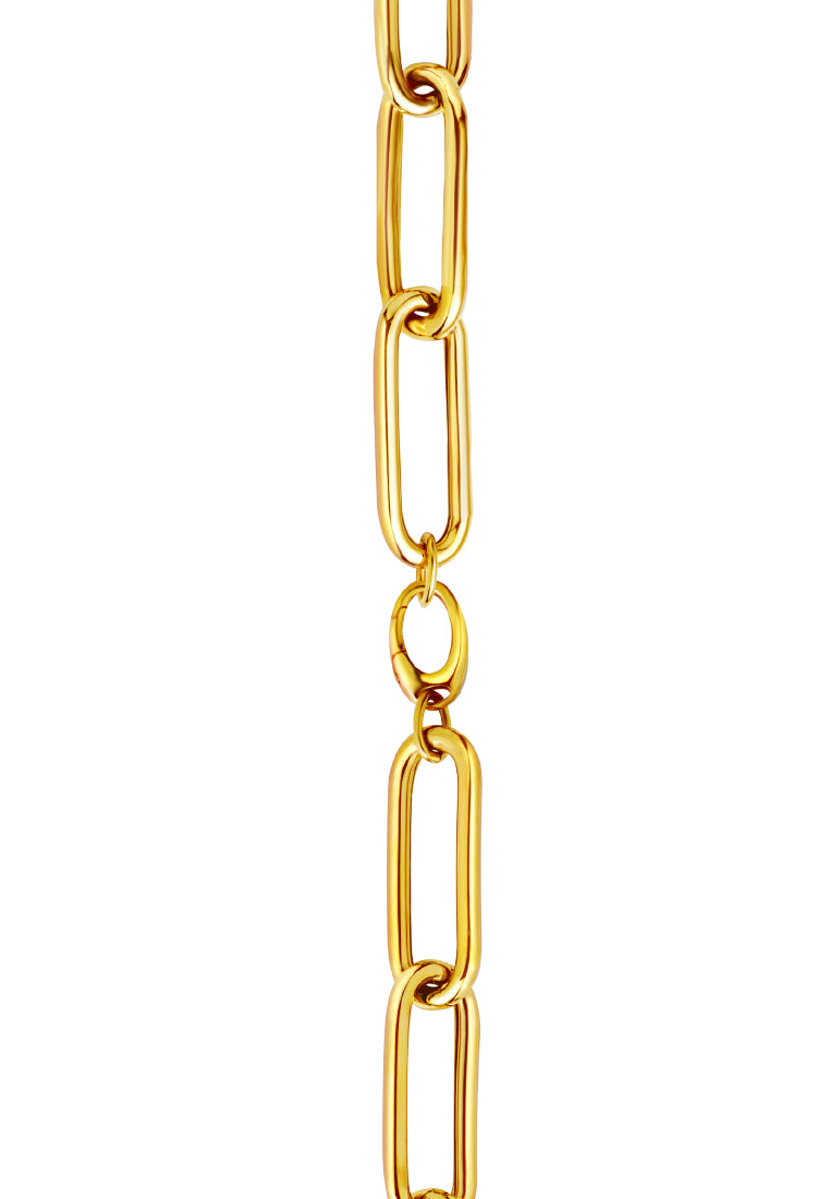 TOMEI Lusso Italia Bold Link Statement Bracelet, Yellow Gold 916