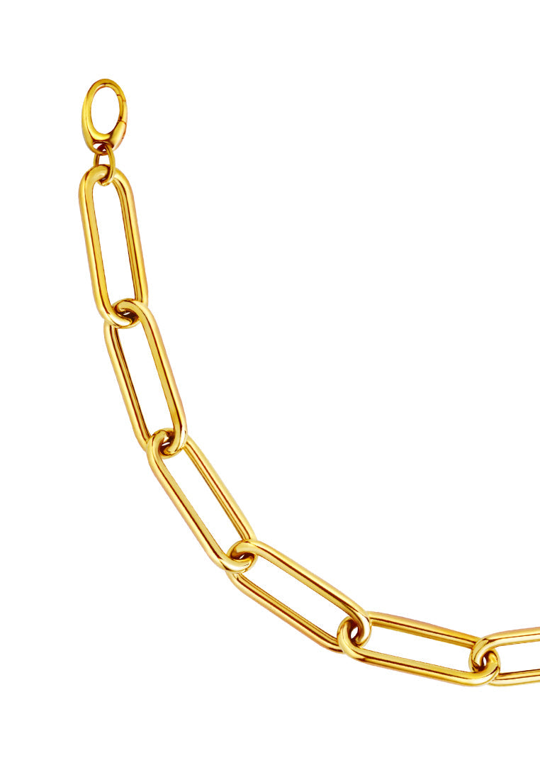 TOMEI Lusso Italia Bold Link Statement Bracelet, Yellow Gold 916