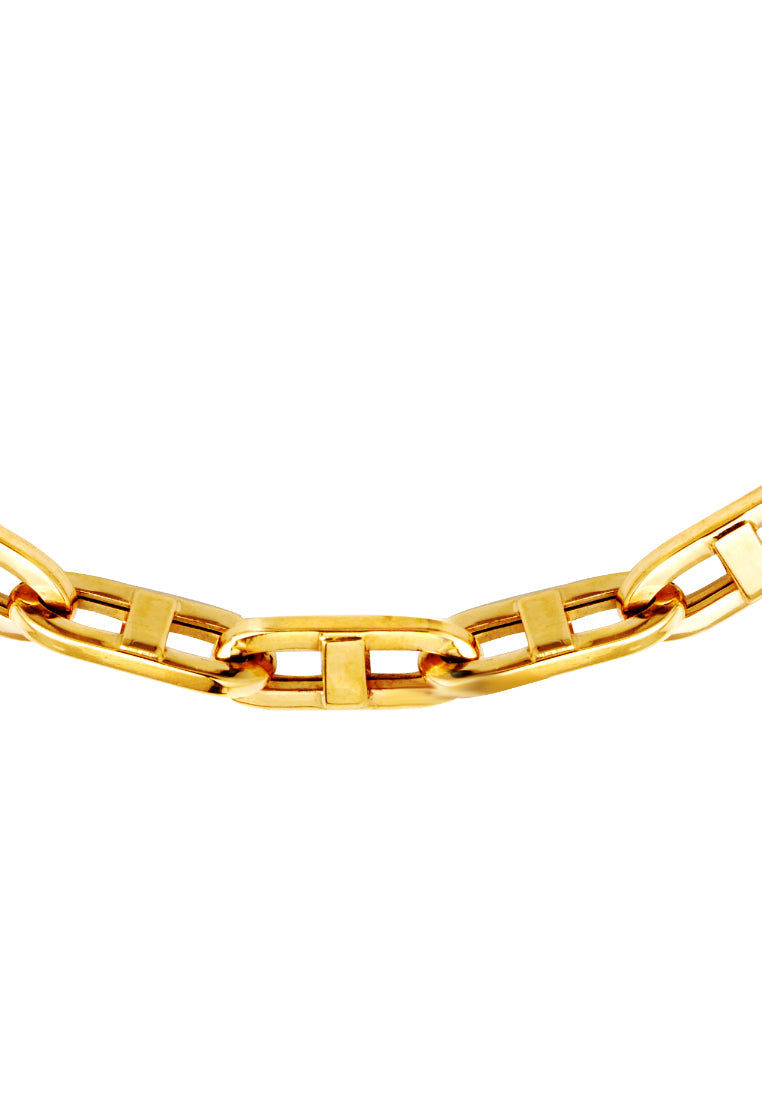 TOMEI Lusso Italia Split Link Chain Necklace, Yellow Gold 916