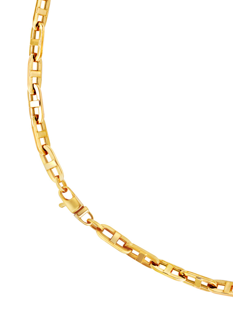 TOMEI Lusso Italia Split Link Chain Necklace, Yellow Gold 916
