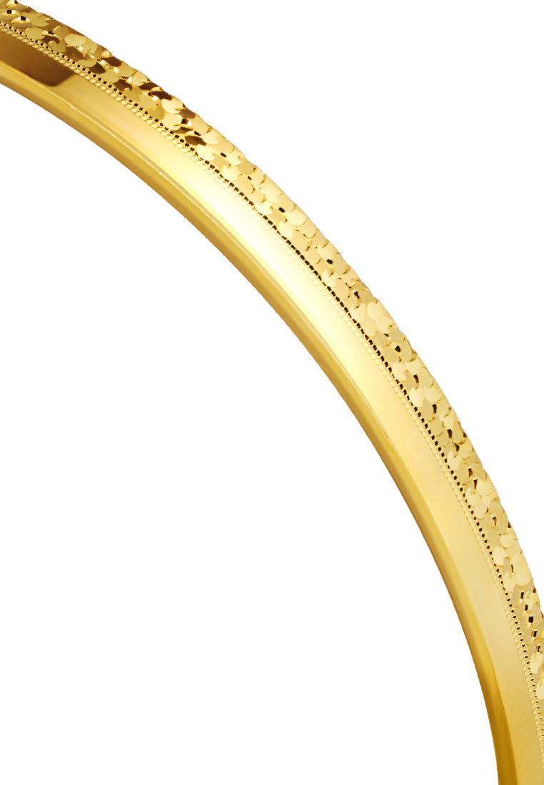 TOMEI Laser Bangle, Yellow Gold 999