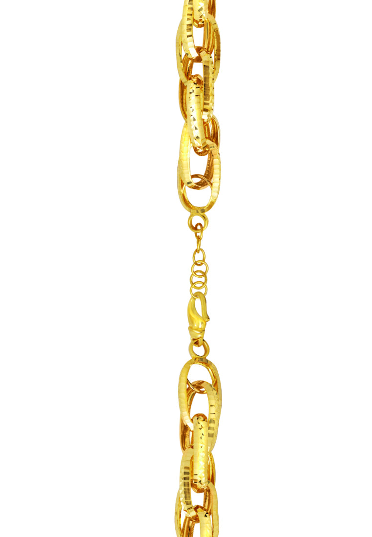 TOMEI Layered Linked Bracelet, Yellow Gold 916