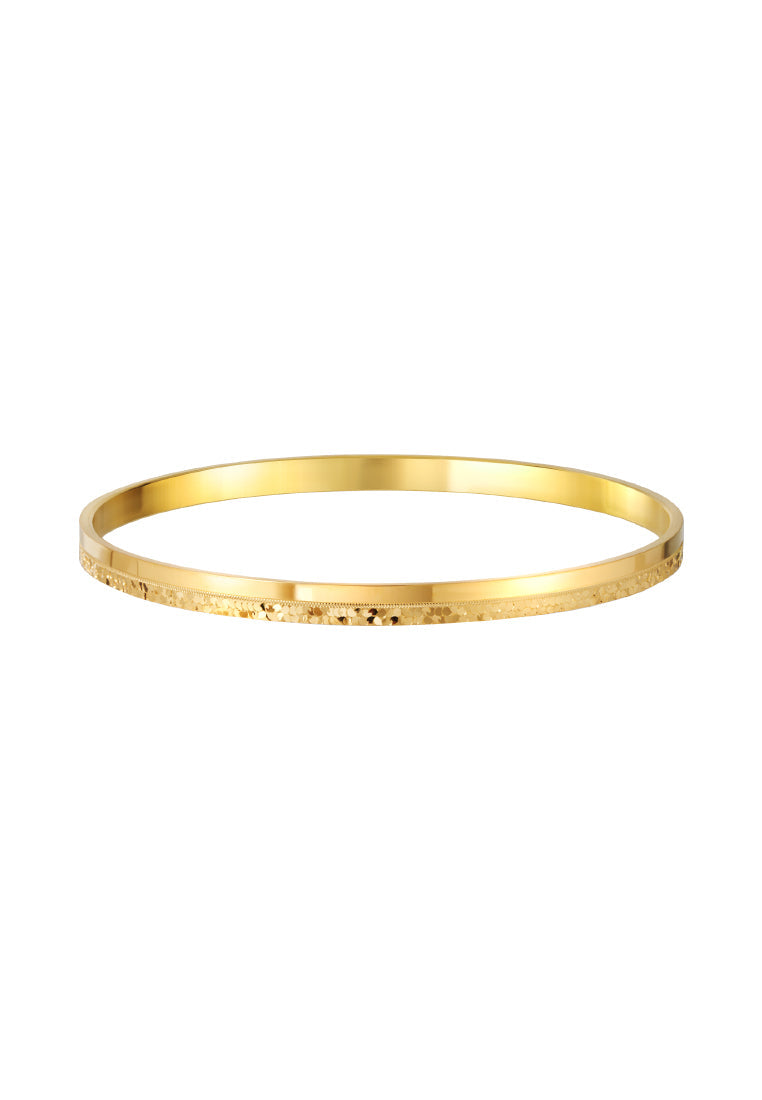 TOMEI Laser Bangle, Yellow Gold 999