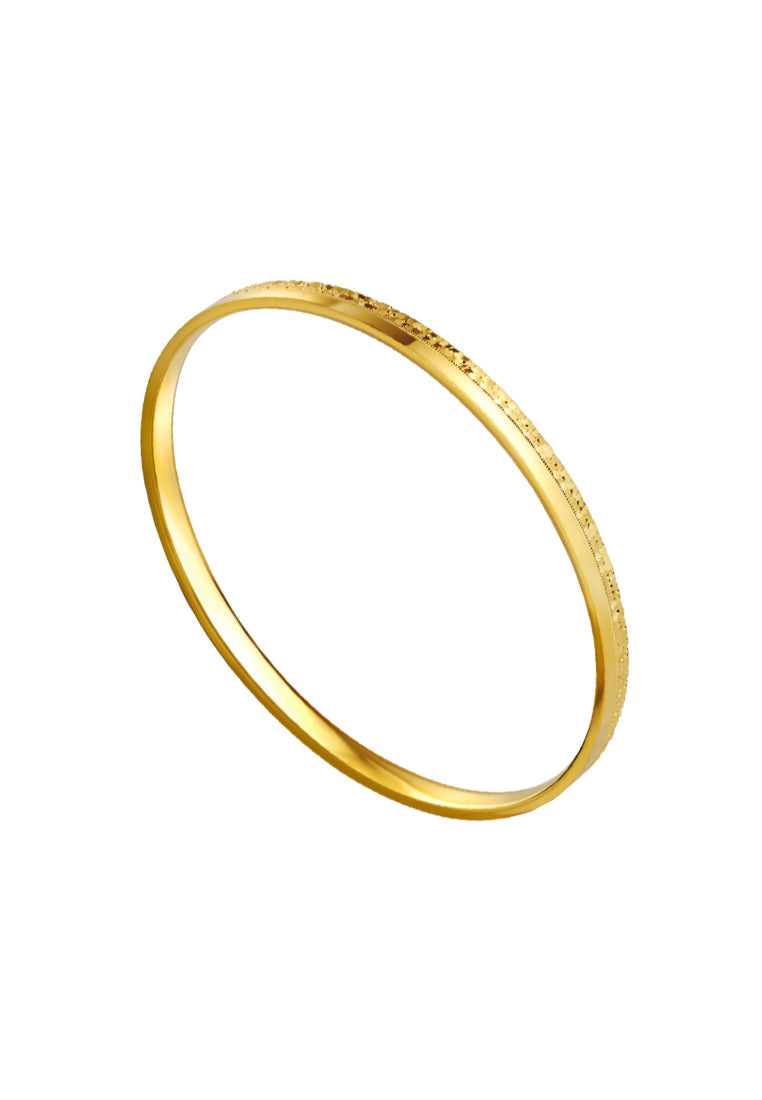 TOMEI Laser Bangle, Yellow Gold 999