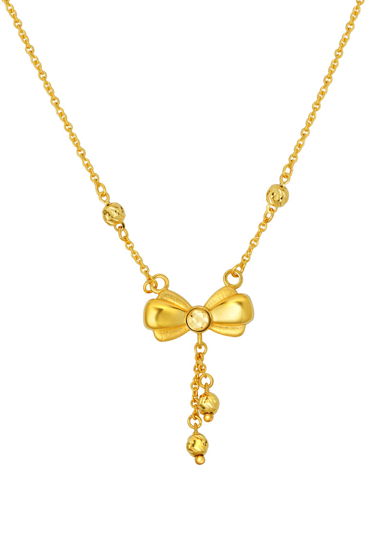 TOMEI Ribbon Necklace, Yellow Gold 916