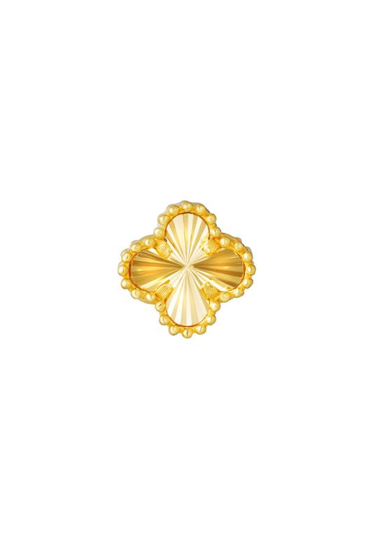 TOMEI Lucky Clover Charm, Yellow Gold 916