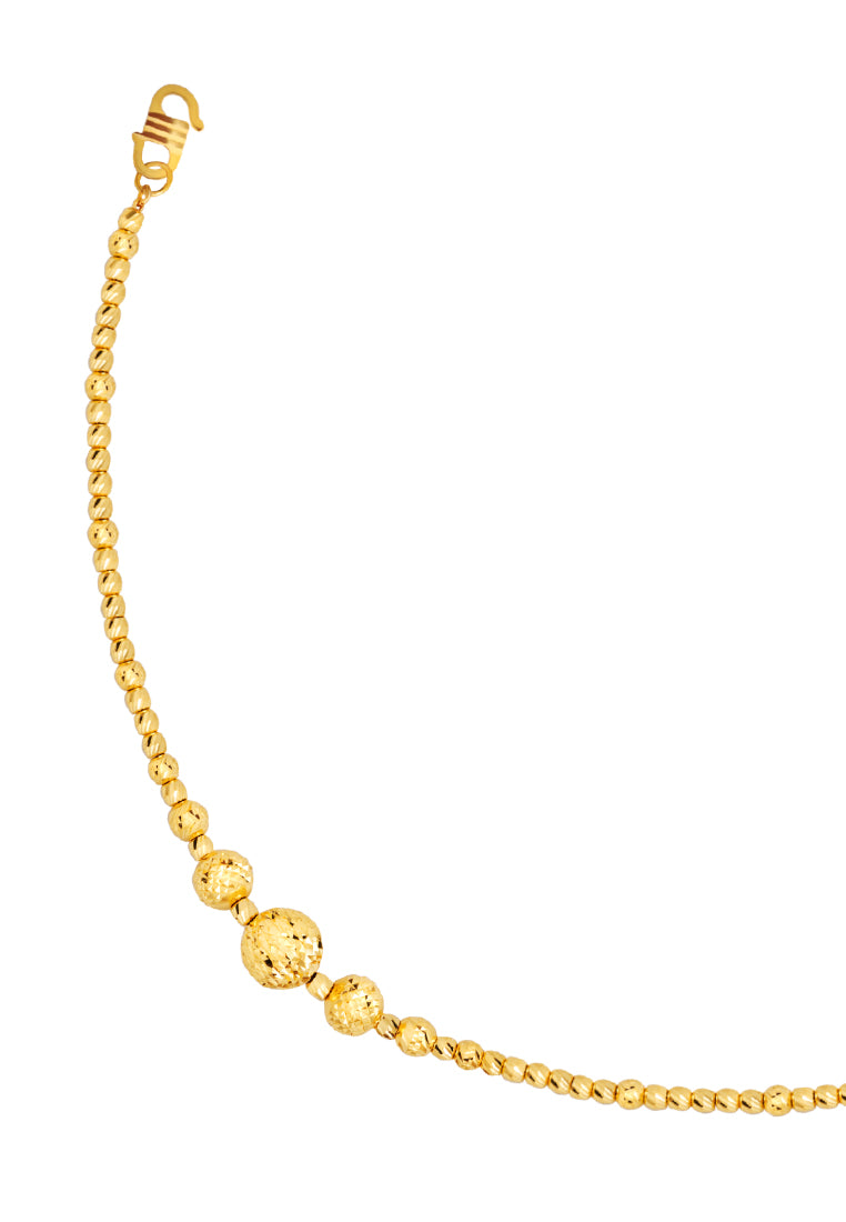 TOMEI Beads Bracelet, Yellow Gold 916