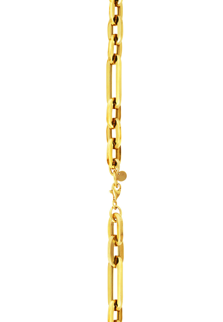 TOMEI Lusso Italia Long Linked Necklace, Yellow Gold 916