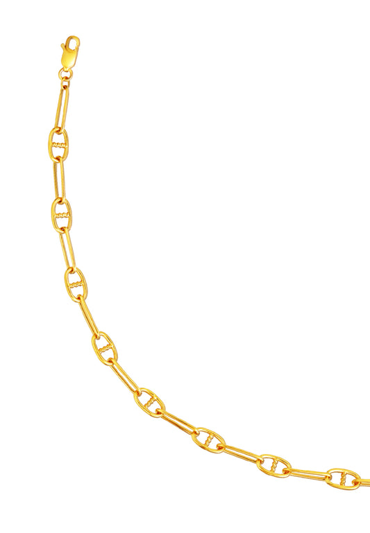 TOMEI Linked Chain Bracelet, Yellow Gold 916