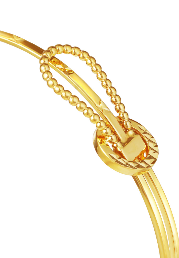 TOMEI Lusso Italia Knot Bangle, Yellow Gold 916