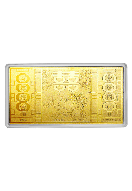 TOMEI [Online Exclusive] Wedding Series Gold Foil 0.5G, Yellow Gold 9999