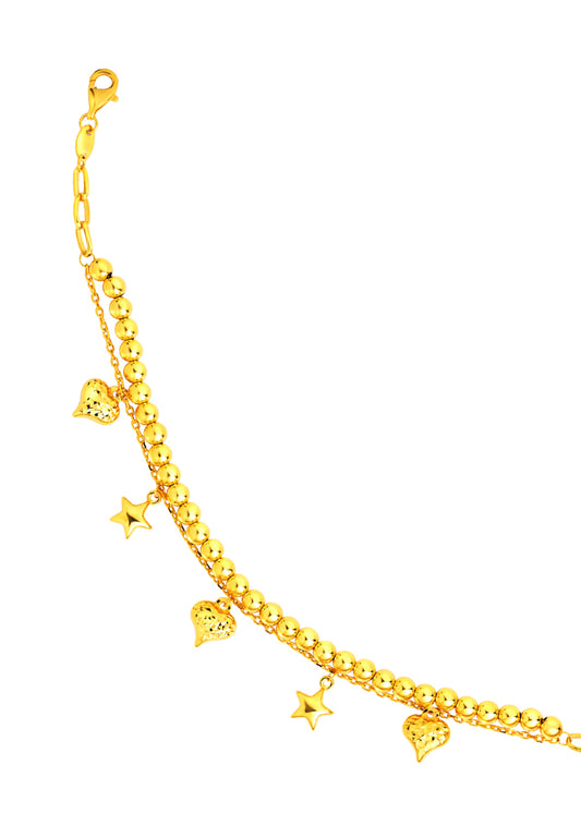 TOMEI Galaxy Love Bracelet, Yellow Gold 916
