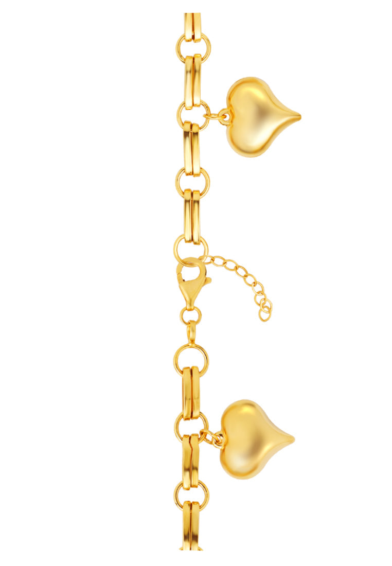 TOMEI Lusso Italia Love Lock Bracelet, Yellow Gold 916