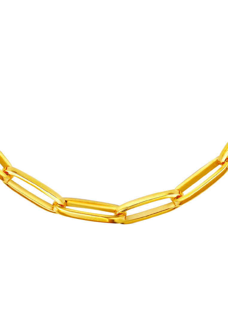 TOMEI Lusso Italia Loop Link Necklace, Yellow Gold 916