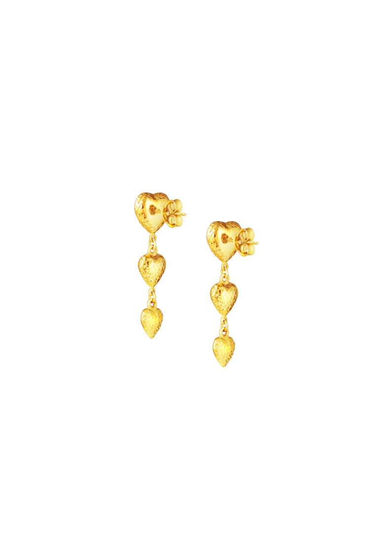 TOMEI Lusso Italia Love Dangling Earrings, Yellow Gold 916