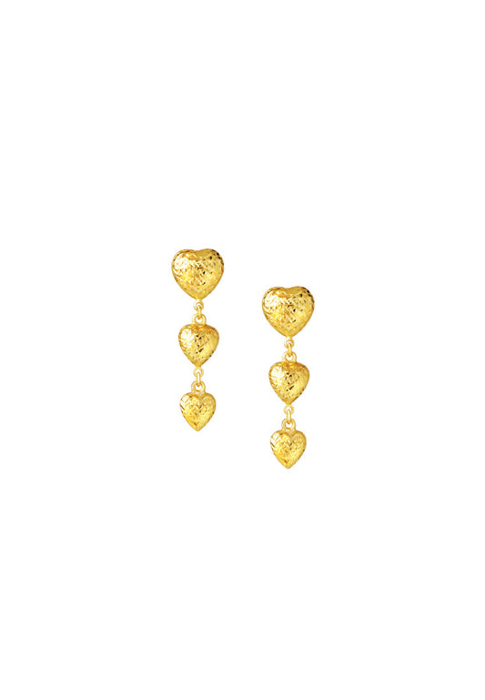 TOMEI Lusso Italia Love Dangling Earrings, Yellow Gold 916