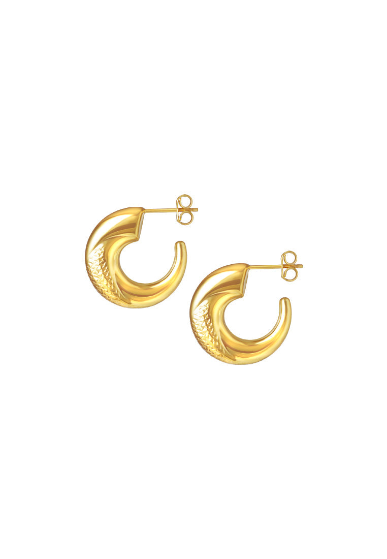 TOMEI Lusso Italia Loop Earrings, Yellow Gold 916