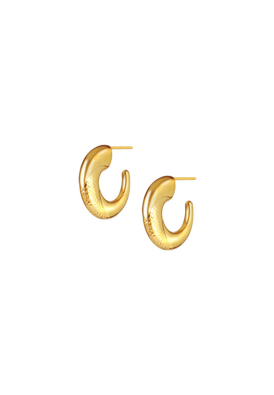 TOMEI Lusso Italia Loop Earrings, Yellow Gold 916