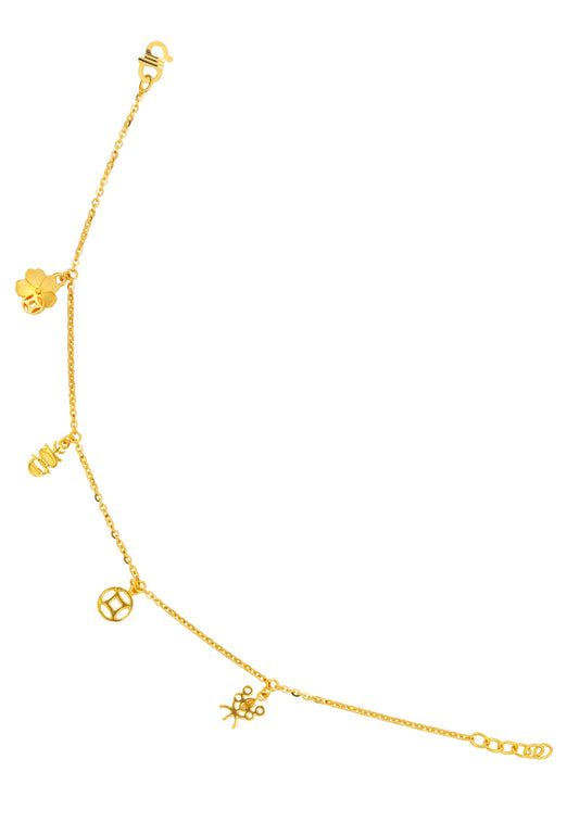 TOMEI Four-Treasures Bracelet, Yellow Gold 916