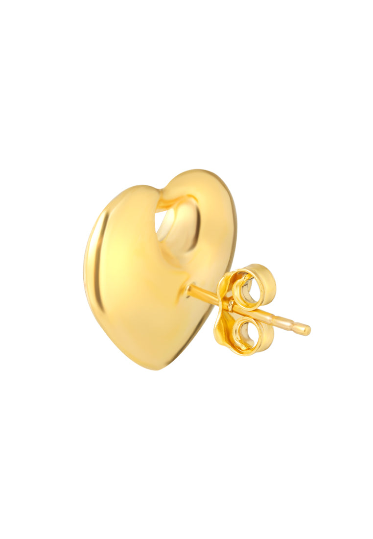TOMEI Lusso Italia Sweet Heart Earrings, Yellow Gold 916