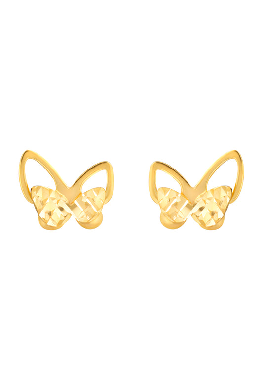 TOMEI Lusso Italia Butterfly Earrings, Yellow Gold 916