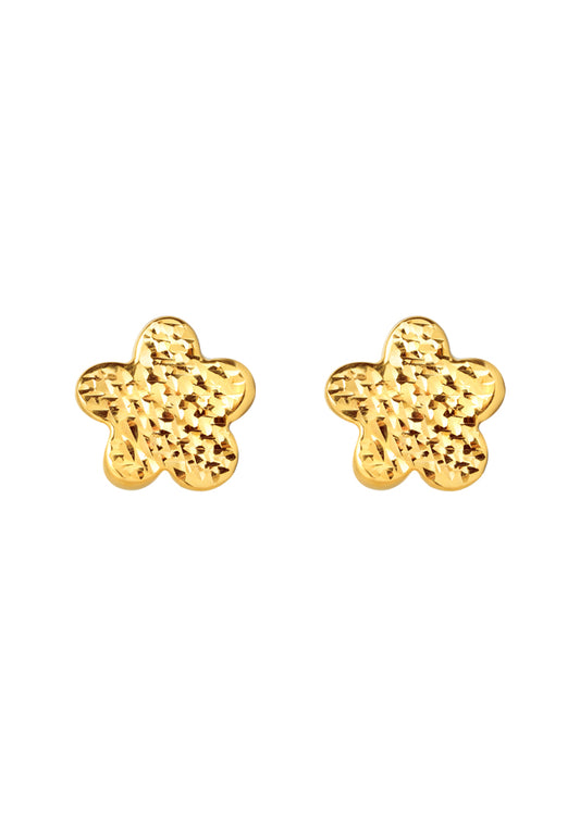 TOMEI Lusso Italia Five Leaves Clover Earrings, Yellow Gold 916