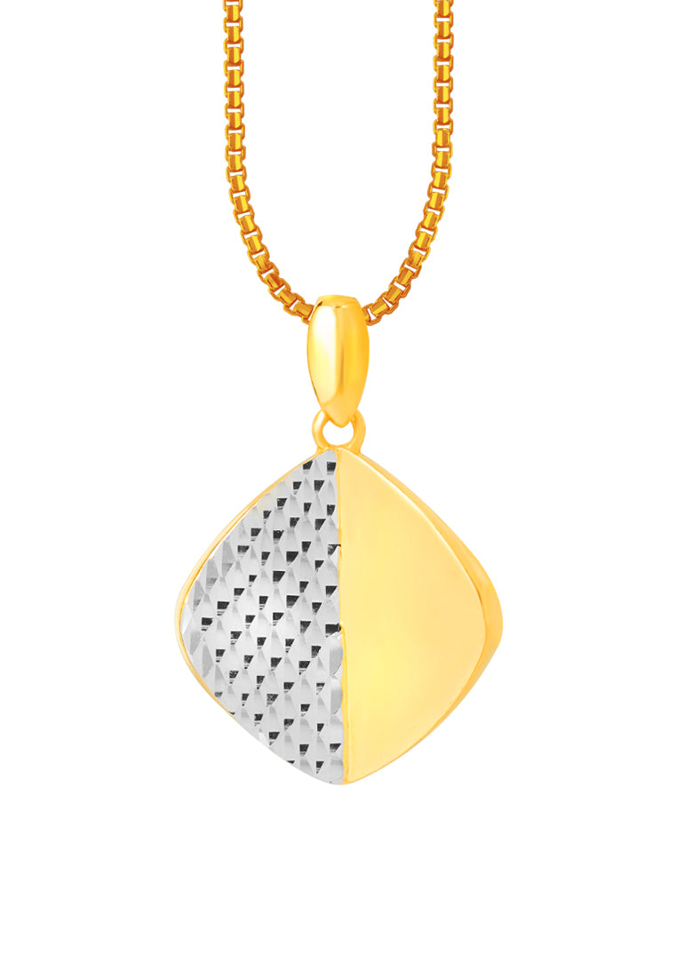 TOMEI Dual-Tone Duplex Pendant, Yellow Gold 916