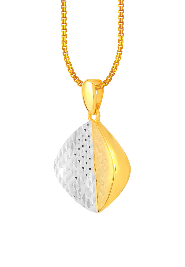 TOMEI Dual-Tone Duplex Pendant, Yellow Gold 916