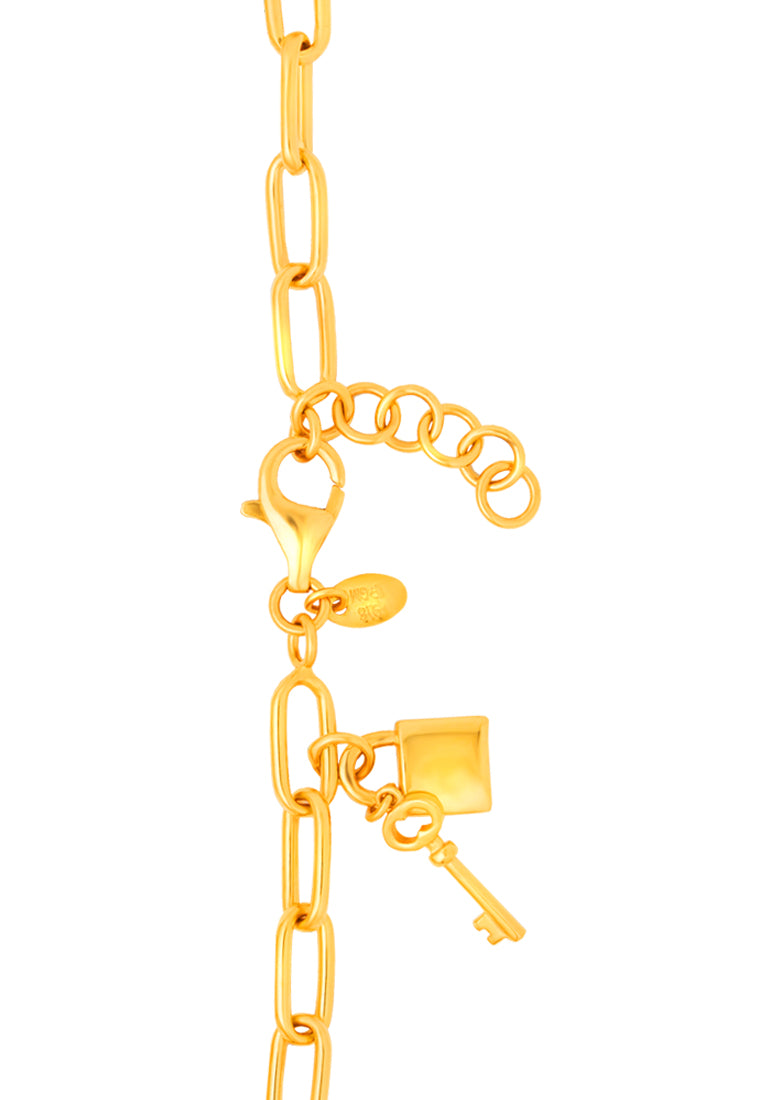 TOMEI Key Lock Bracelet, Yellow Gold 916