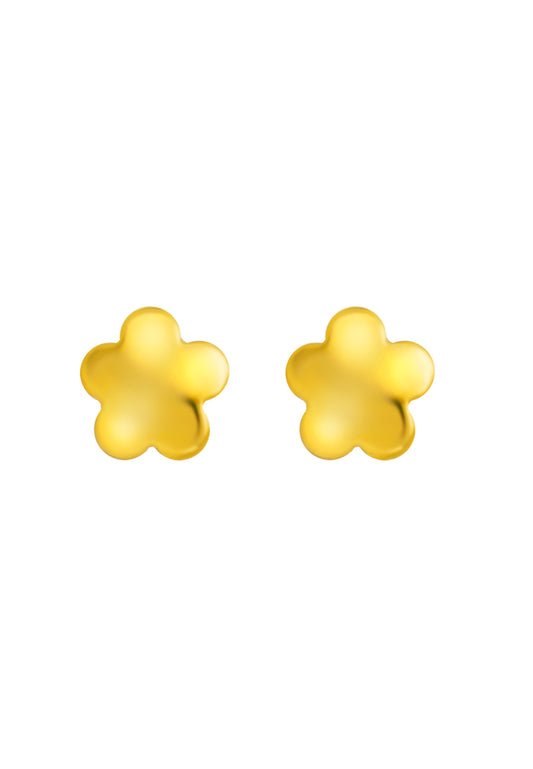 TOMEI Lusso Italia Flower Earrings, Yellow Gold 916