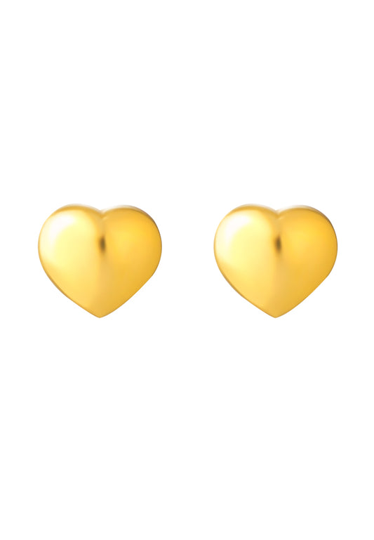 TOMEI Lusso Italia Heart Earrings, Yellow Gold 916
