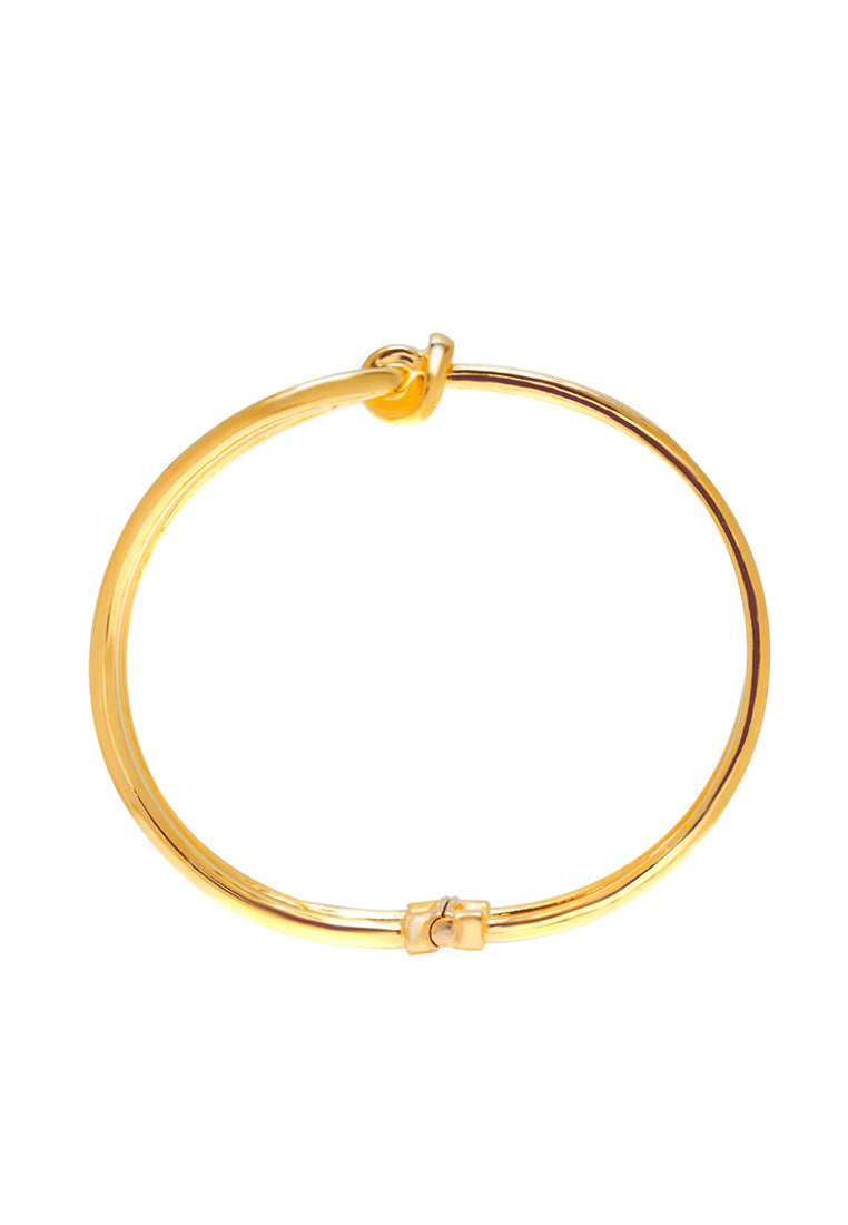 TOMEI Chic Knotted Bangle, Yellow Gold 916