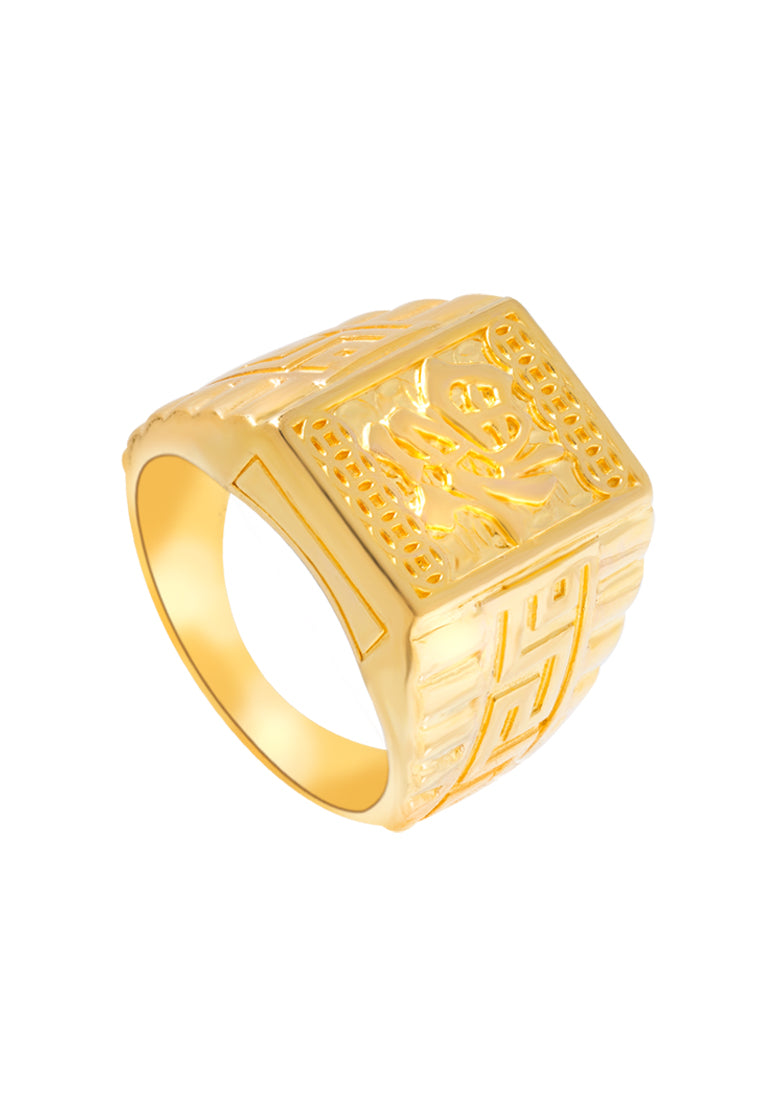 TOMEI Bold Ring, Yellow Gold 916