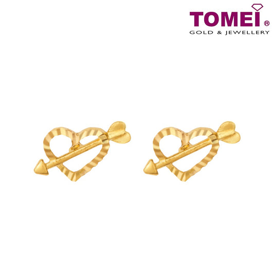 TOMEI Love Struck Earrings, Yellow Gold 916